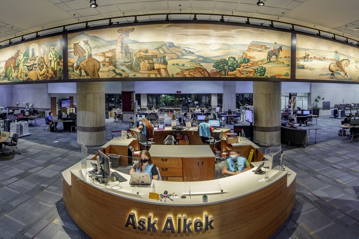 Texas State University, Alkek Library Buck Winn Mural Installation